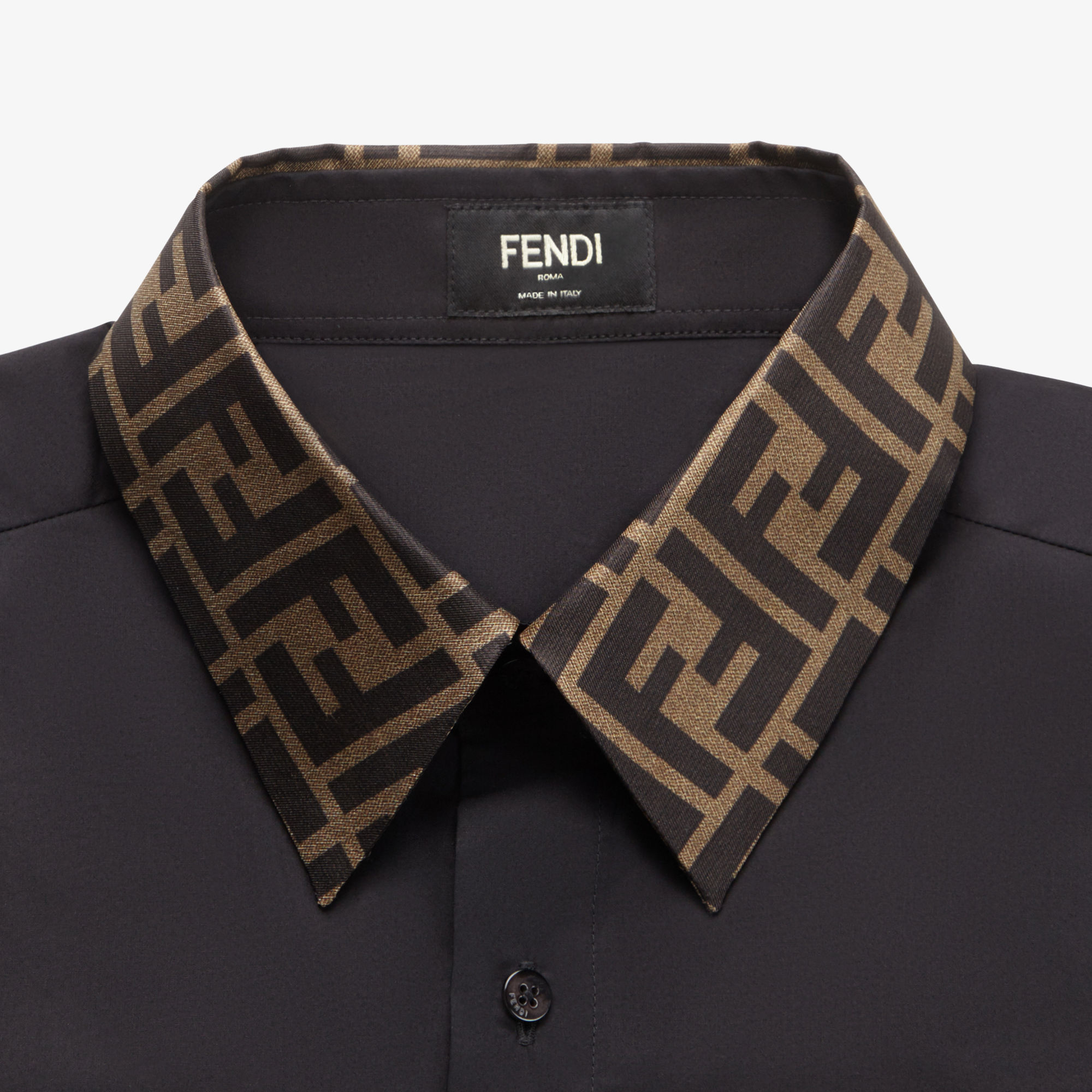 シャツ - ブラックコットン シャツ | Fendi