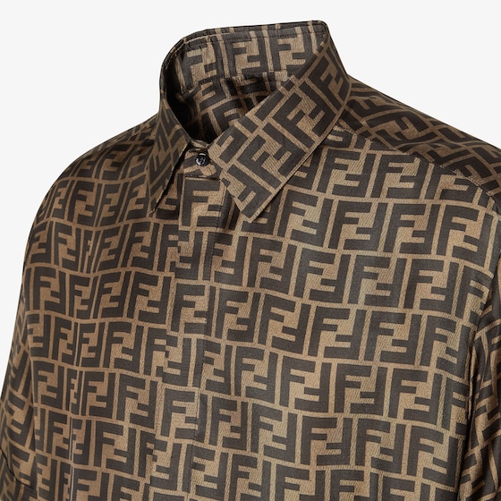 Fendi Oversized shirt with Italian-style collar and short sleeves | Thumbnail 3