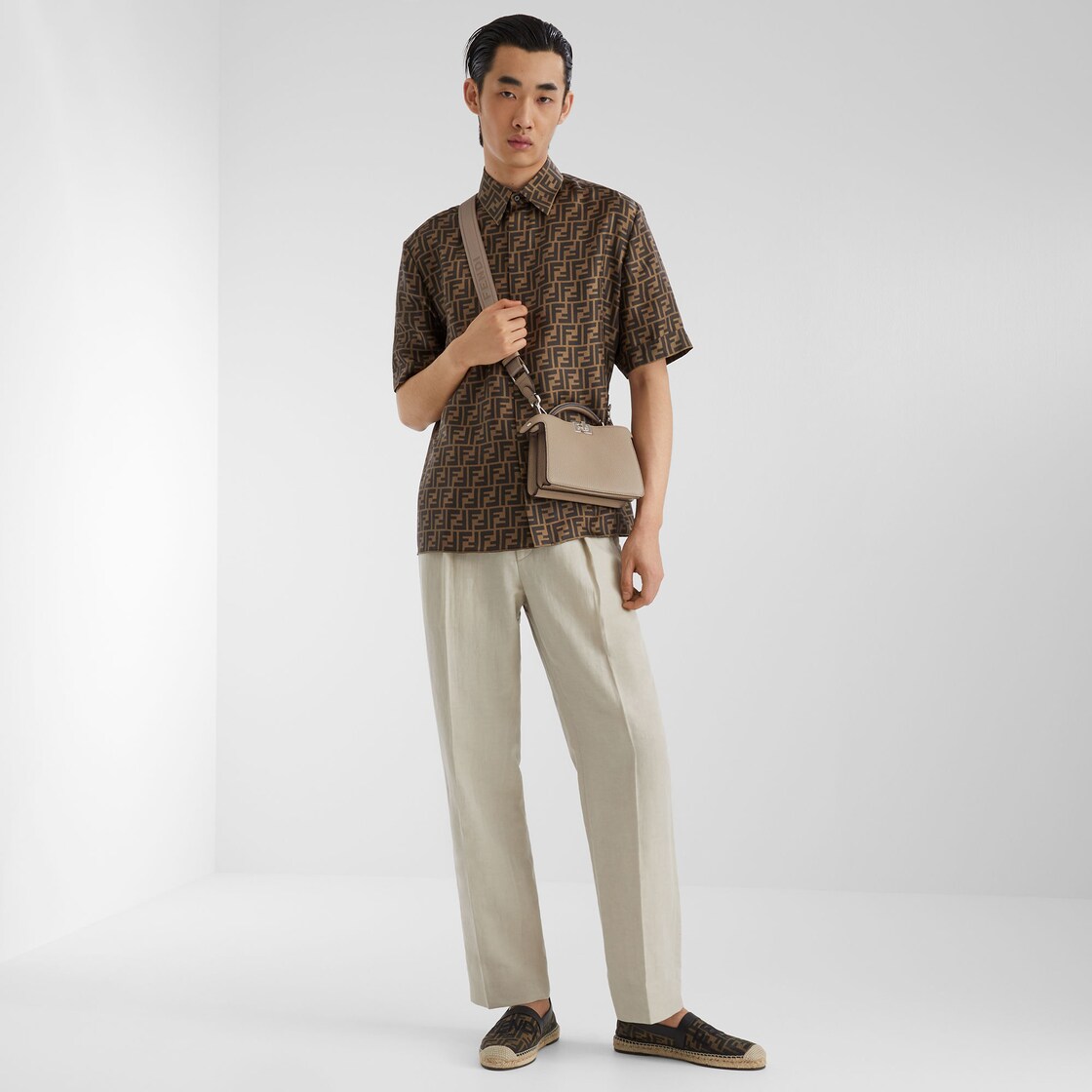 Shirt - Brown silk shirt | Fendi