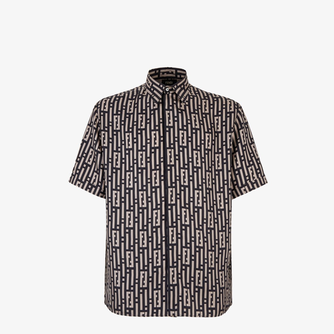 Fendi Ff Silk Shirt in Black for Men