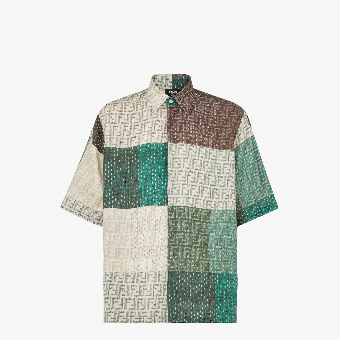 Shirt Brown and green FF linen shirt Multicolour - Image 1/4