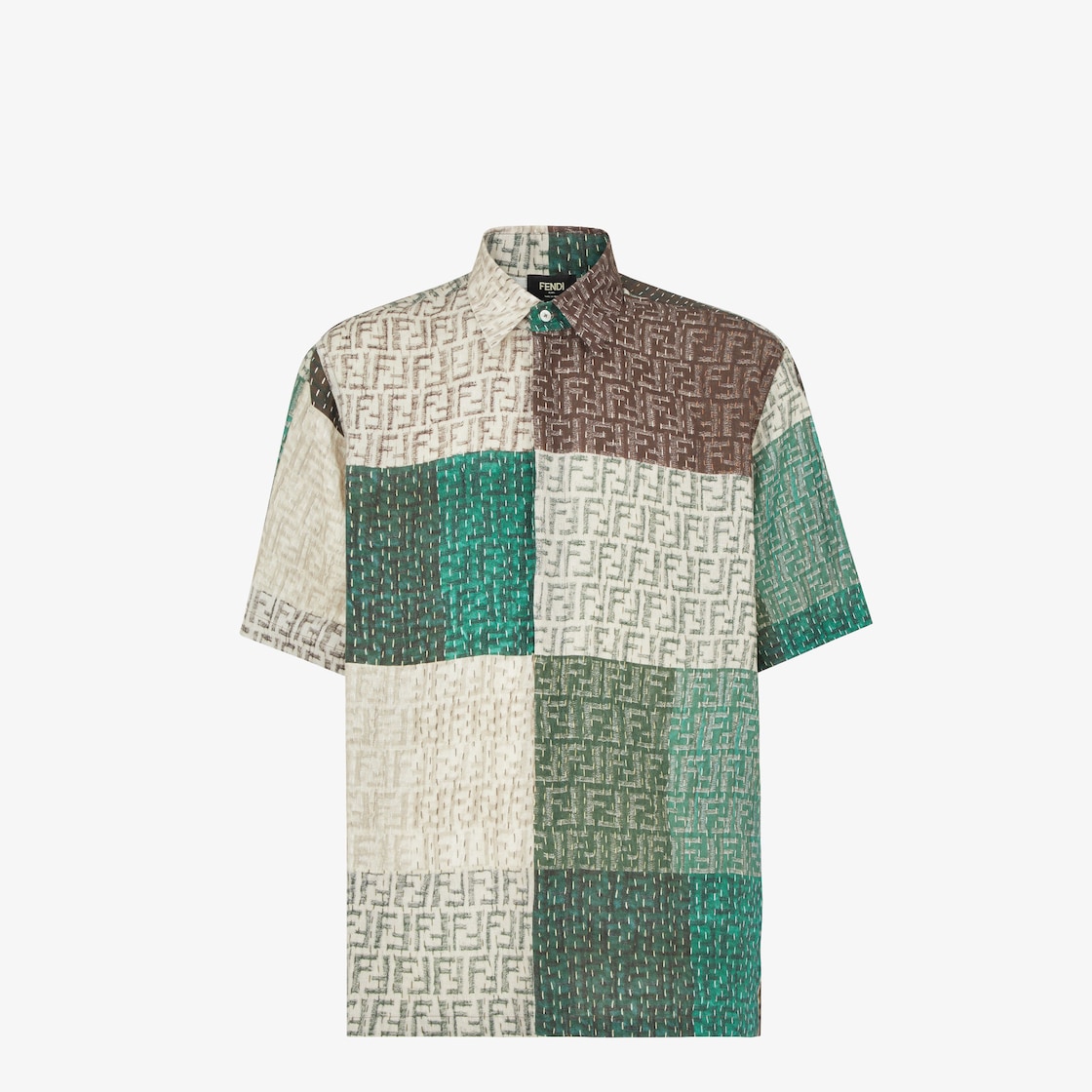 Shirt Brown and green FF linen shirt Multicolour - Image 1/4