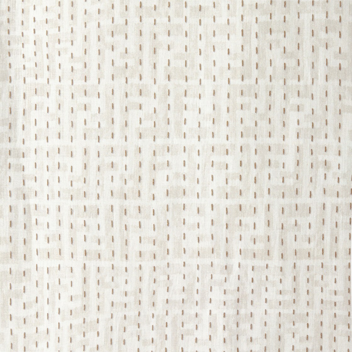 Shirt Beige FF linen shirt with topstitching Beige - Image 5/6