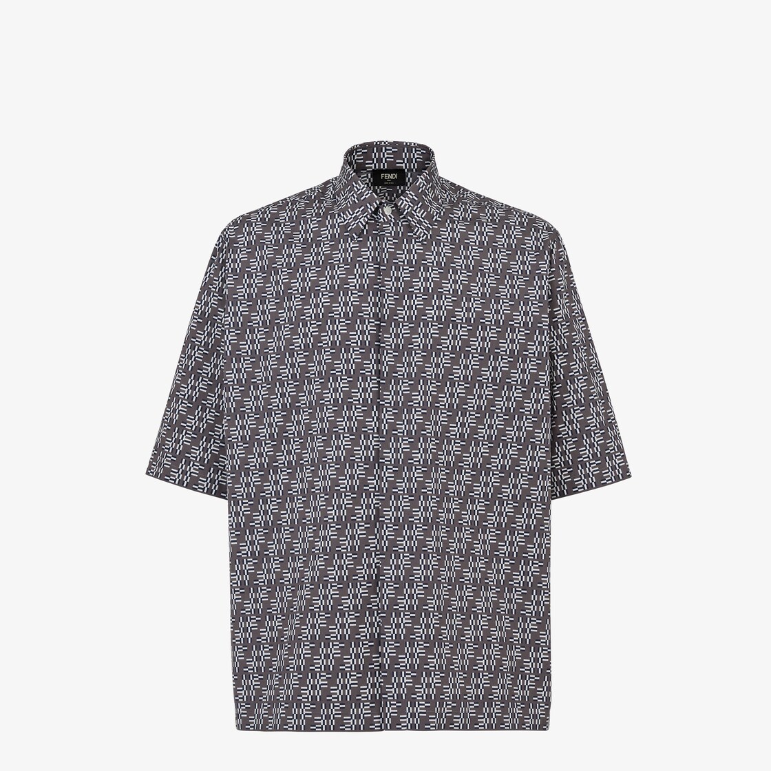 Shirt Grey FF Labyrinth cotton shirt Fendi