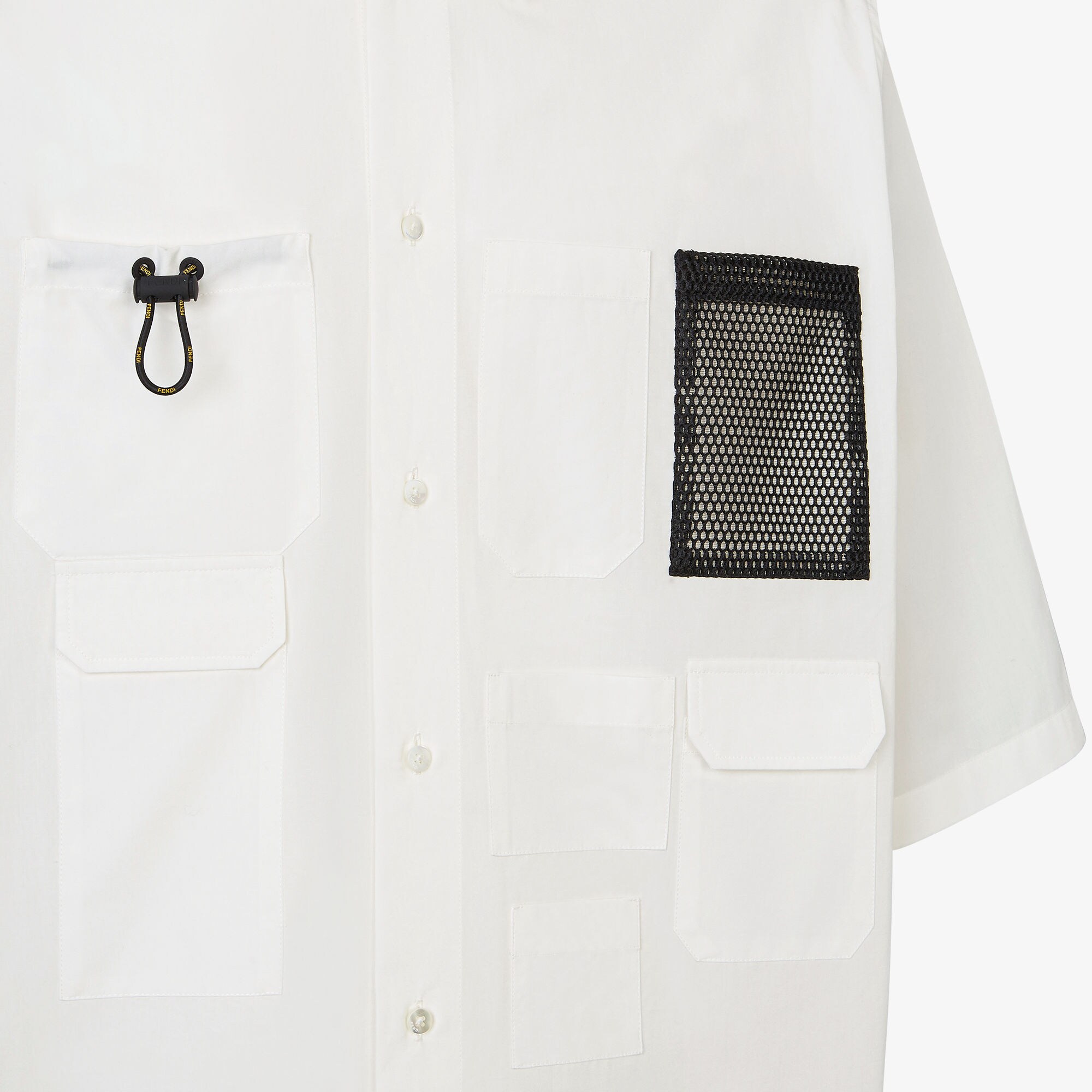 Tシャツ・カットソー FENDI SS25 White poplin shirt (FS1310AU6X F0QA0) White Shirt with logo Fendi - Vitkac AS