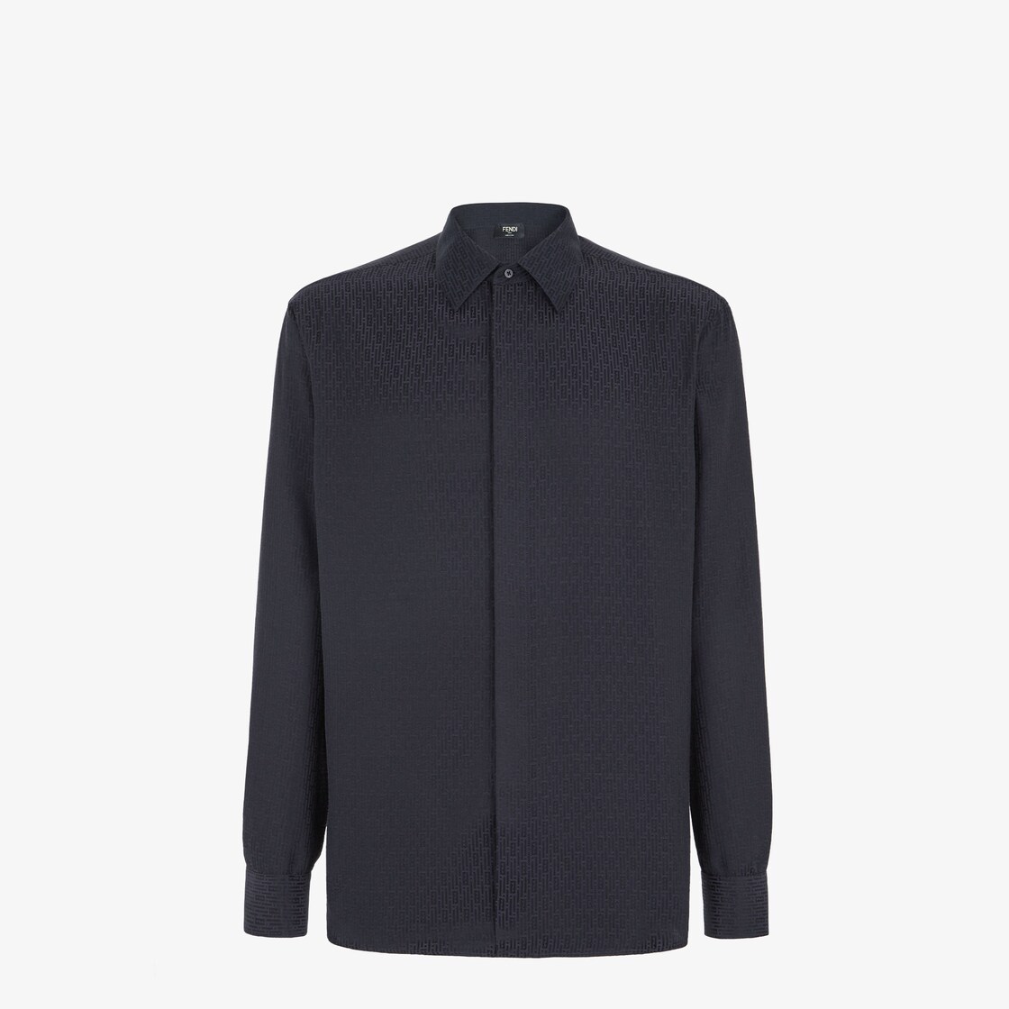 Shirt - Blue cotton and silk shirt | Fendi