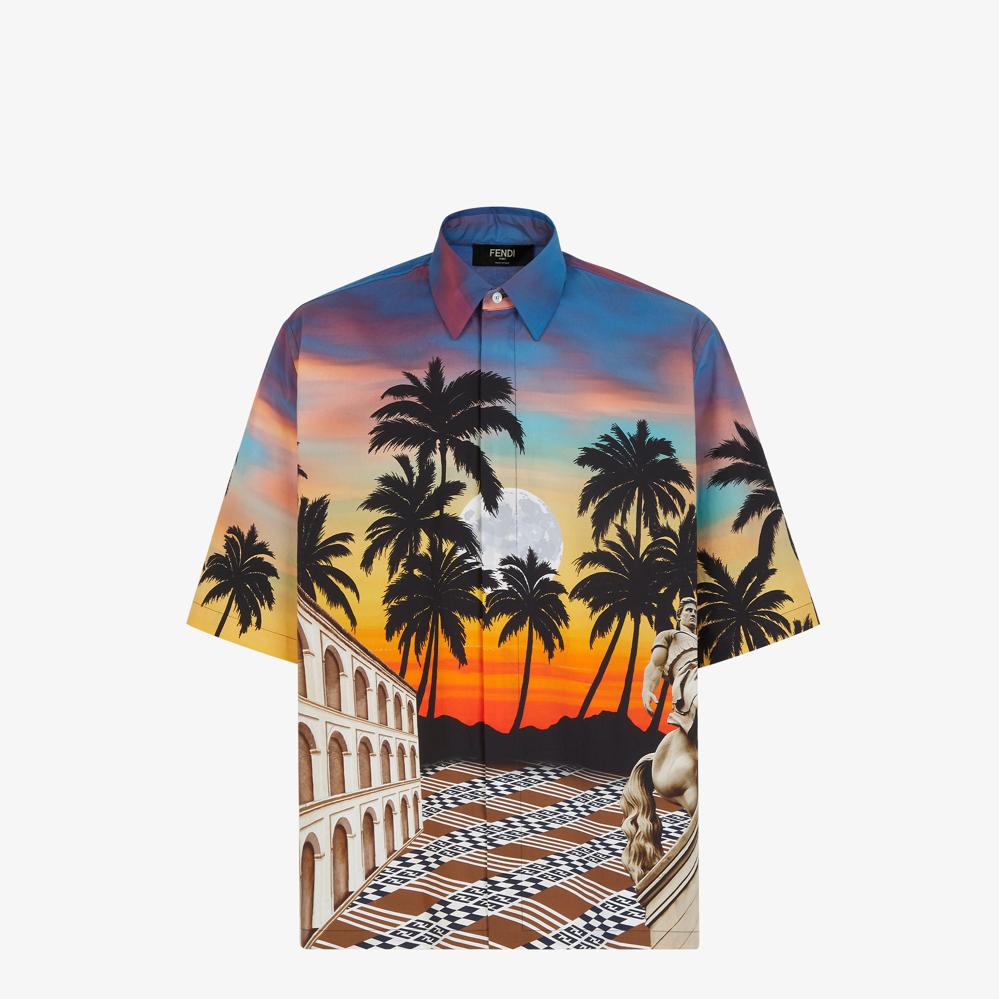 Shirt Multicoloured printed poplin shirt Fendi