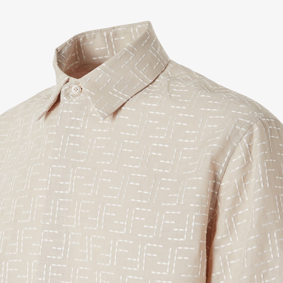 Shirt Beige linen FF jacquard shirt Beige - Image 3/3