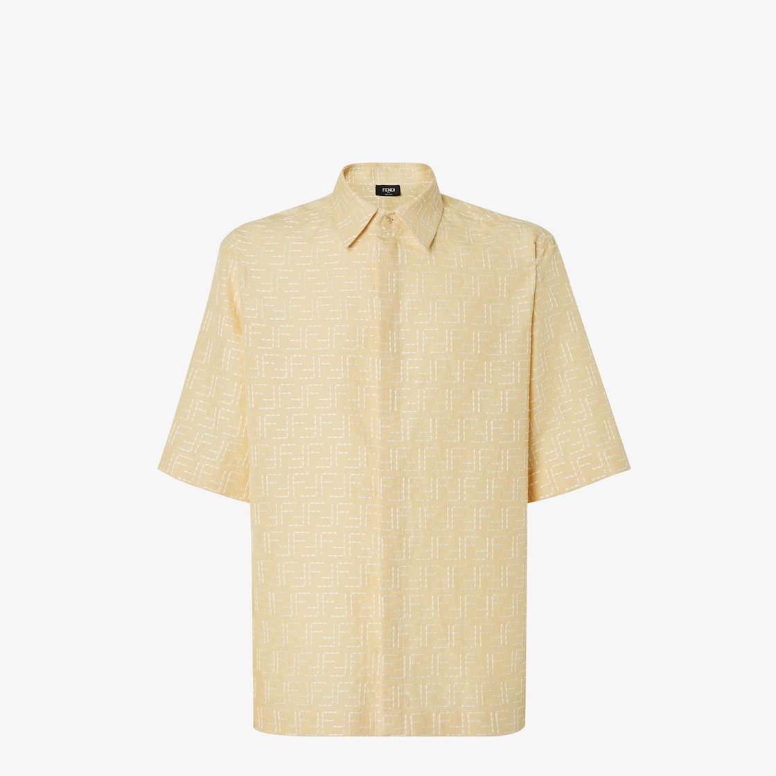 Shirt Yellow linen FF jacquard shirt Yellow - Image 1/4