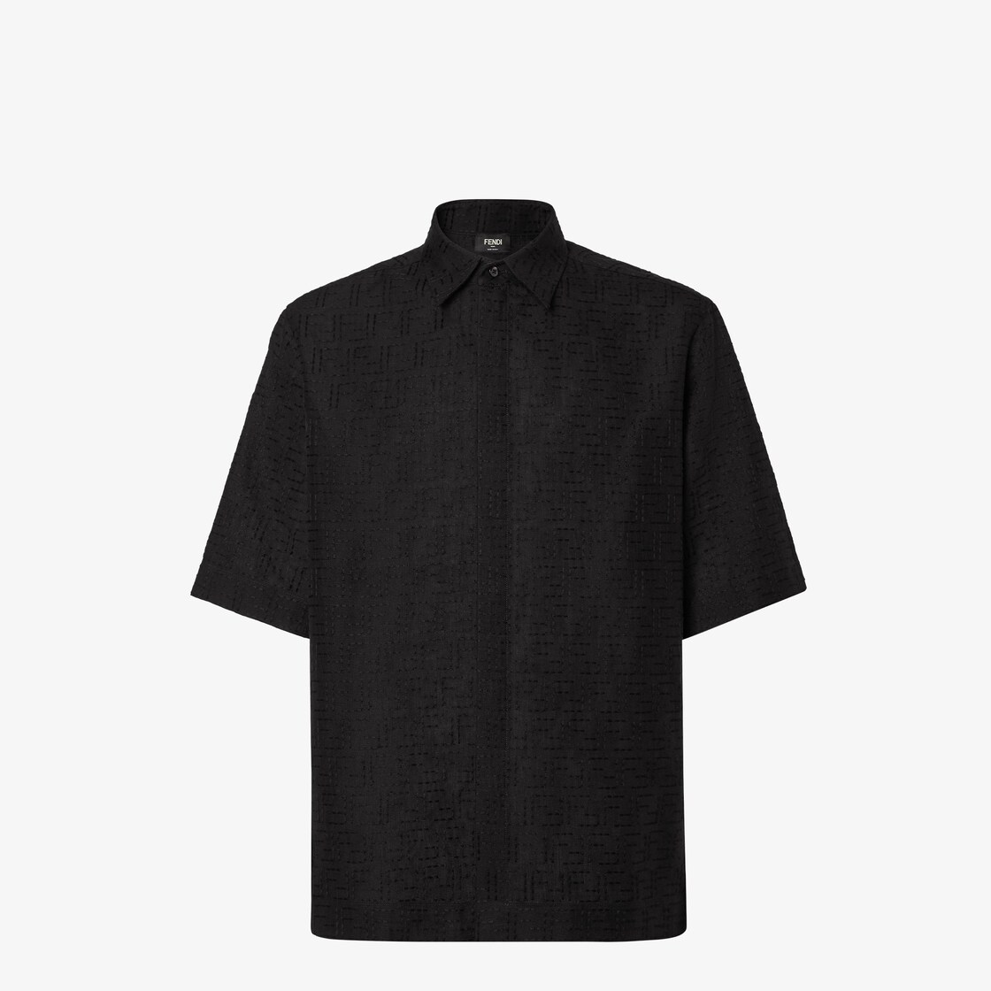 Shirt Black linen FF jacquard shirt Black - Image 1/4