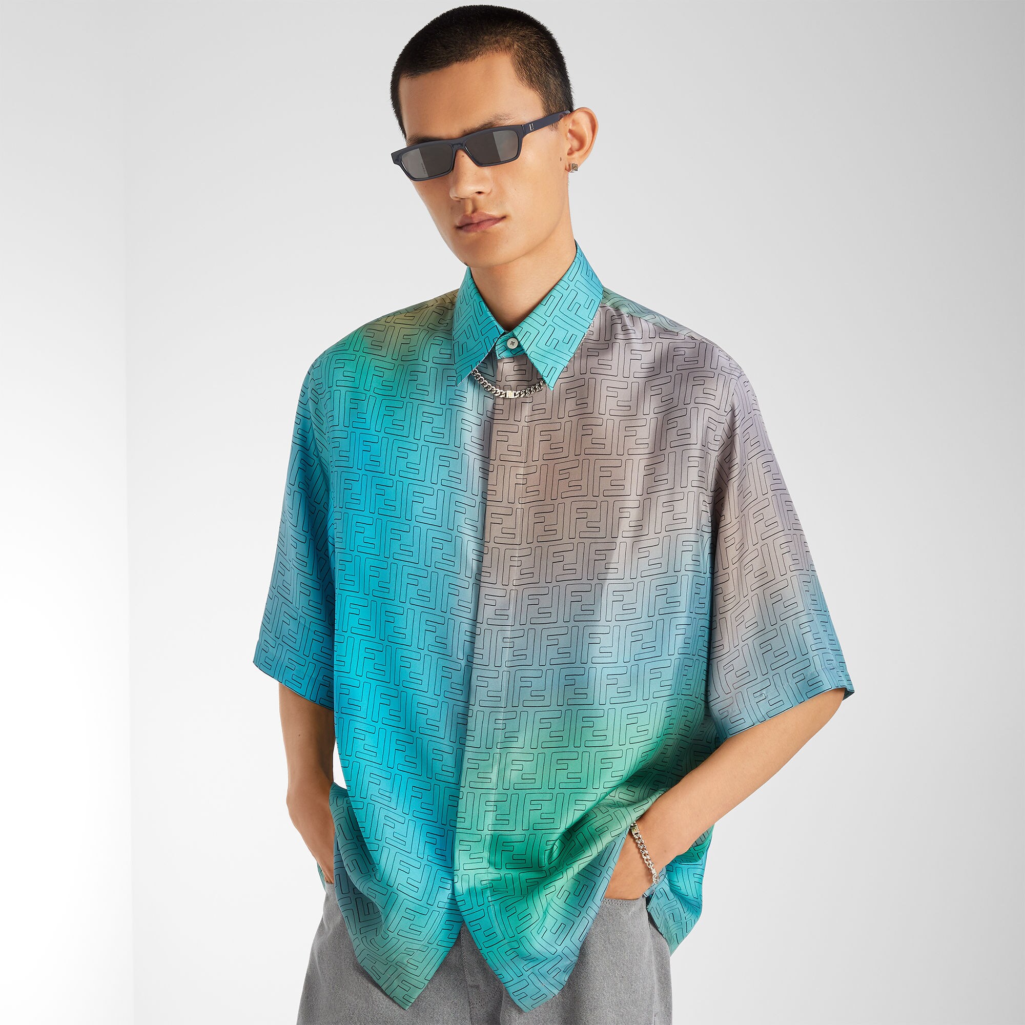 Fantastic Fendi Future Shirt Silk Multicolor | Fendi