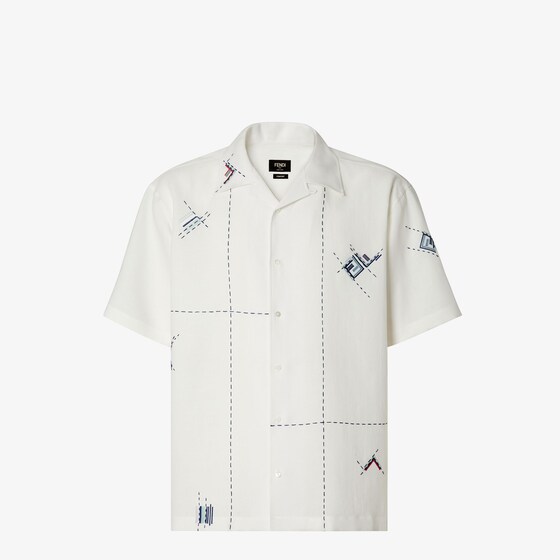 Fendi Shirt with bowling collar and short sleeves