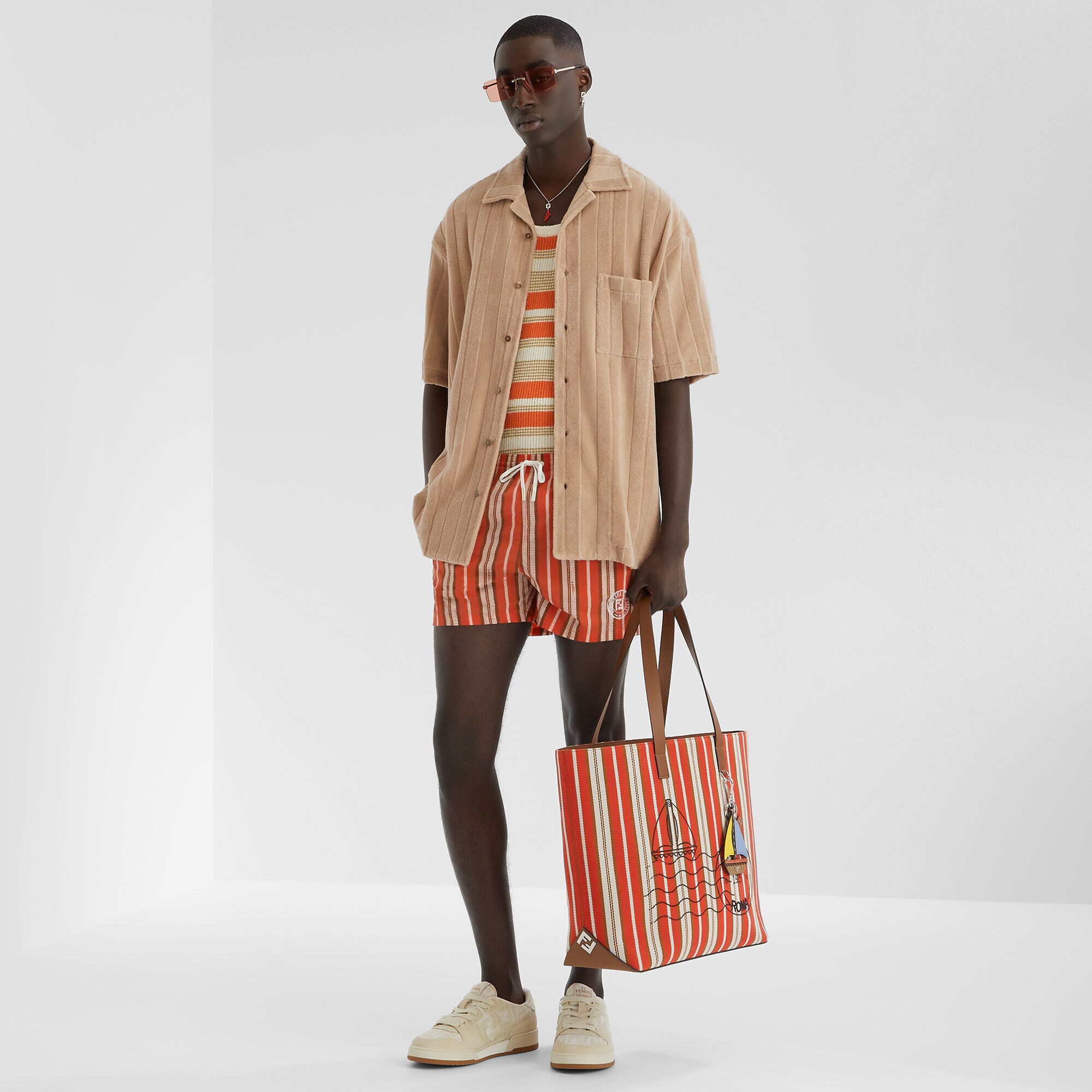 Tシャツ・カットソー FENDI SS25 (FS1327 AV0OF0UAT) Shirt Cotton Beige | Fendi