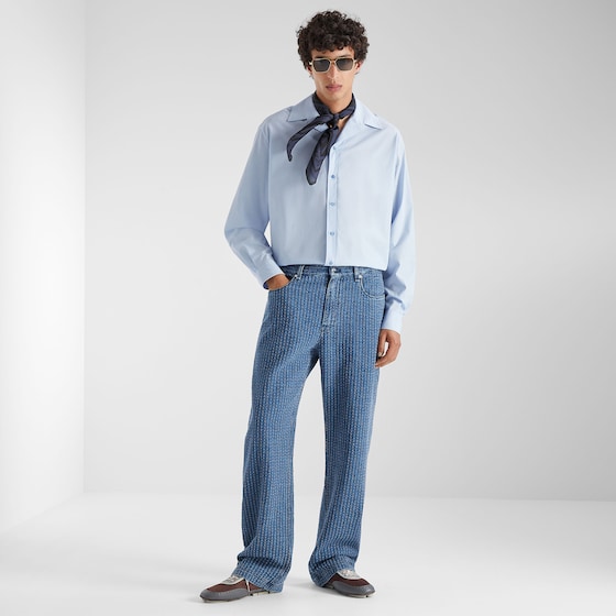 Fendi Oversized shirt with bowling collar and long sleeves | Thumbnail 4