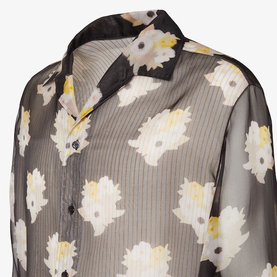 Fendi Oversized shirt with bowling collar and long sleeves | Thumbnail 3