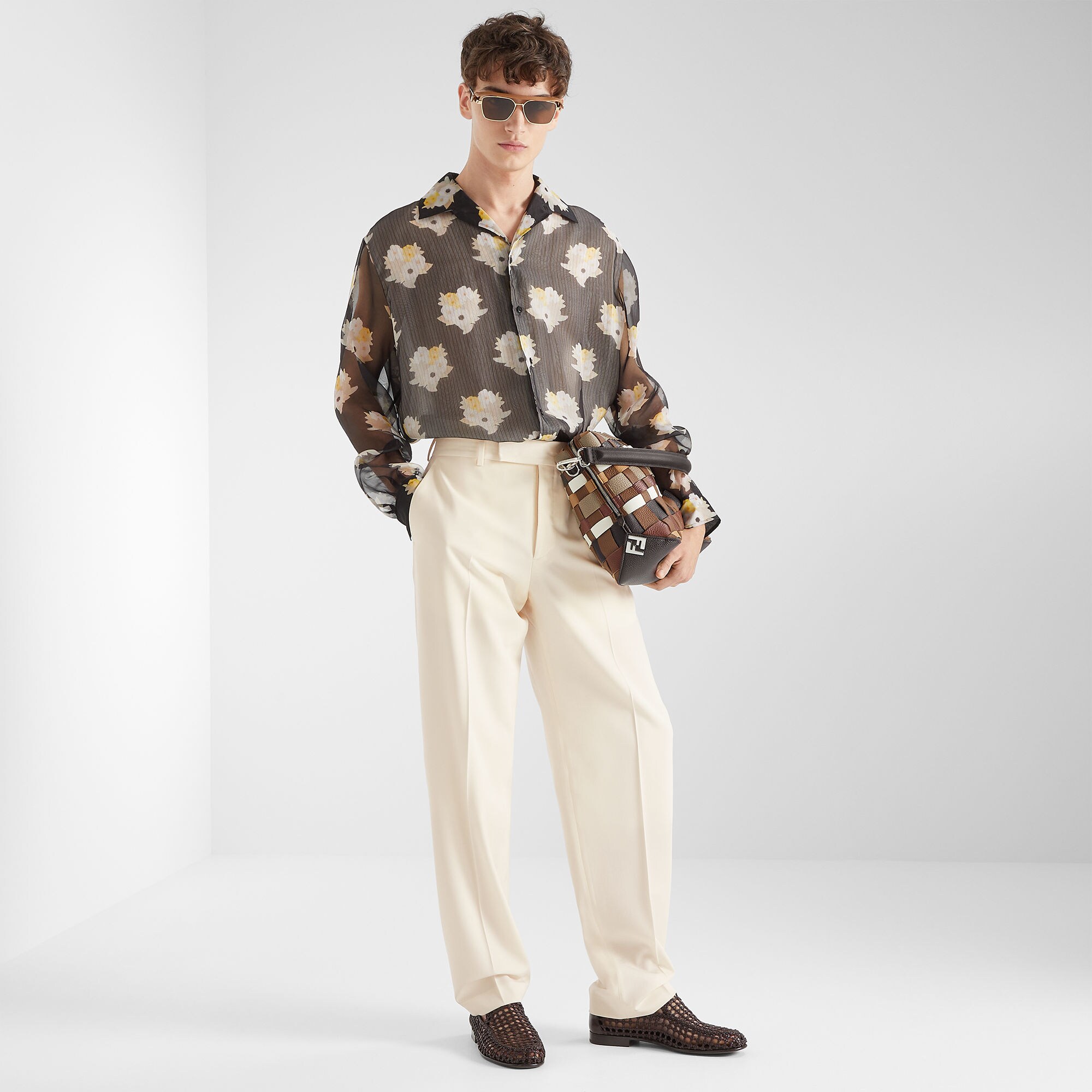 Fndiページ Shirt Silk Black | Fendi
