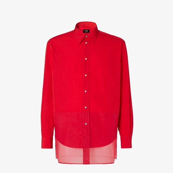 Fendi Comfort-fit shirt with long sleeves and classic cuffs