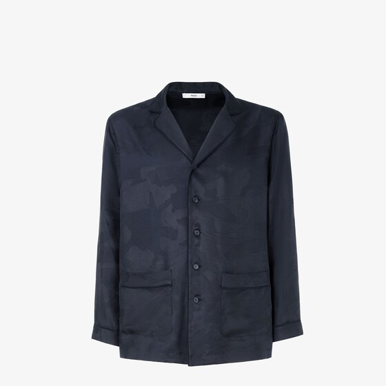 Fendi Flowing pyjama shirt featuring a tone-on-tone patchwork