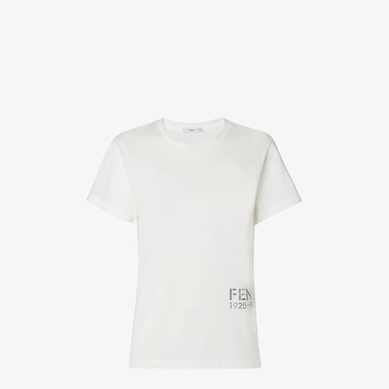 Fendi Slim-fit customised T-shirt with Stencil 1925-FS6383