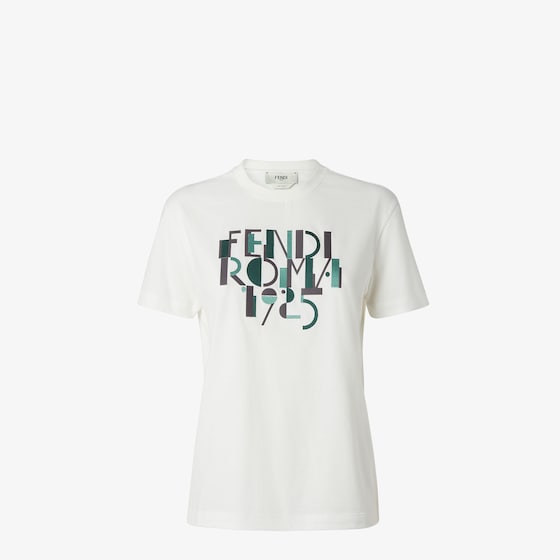 Fendi Regular-fit T-shirt with crew neck and short sleeves