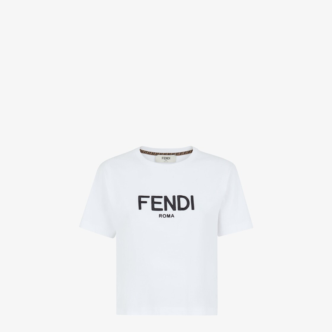 T-Shirt - White cotton T-shirt | Fendi