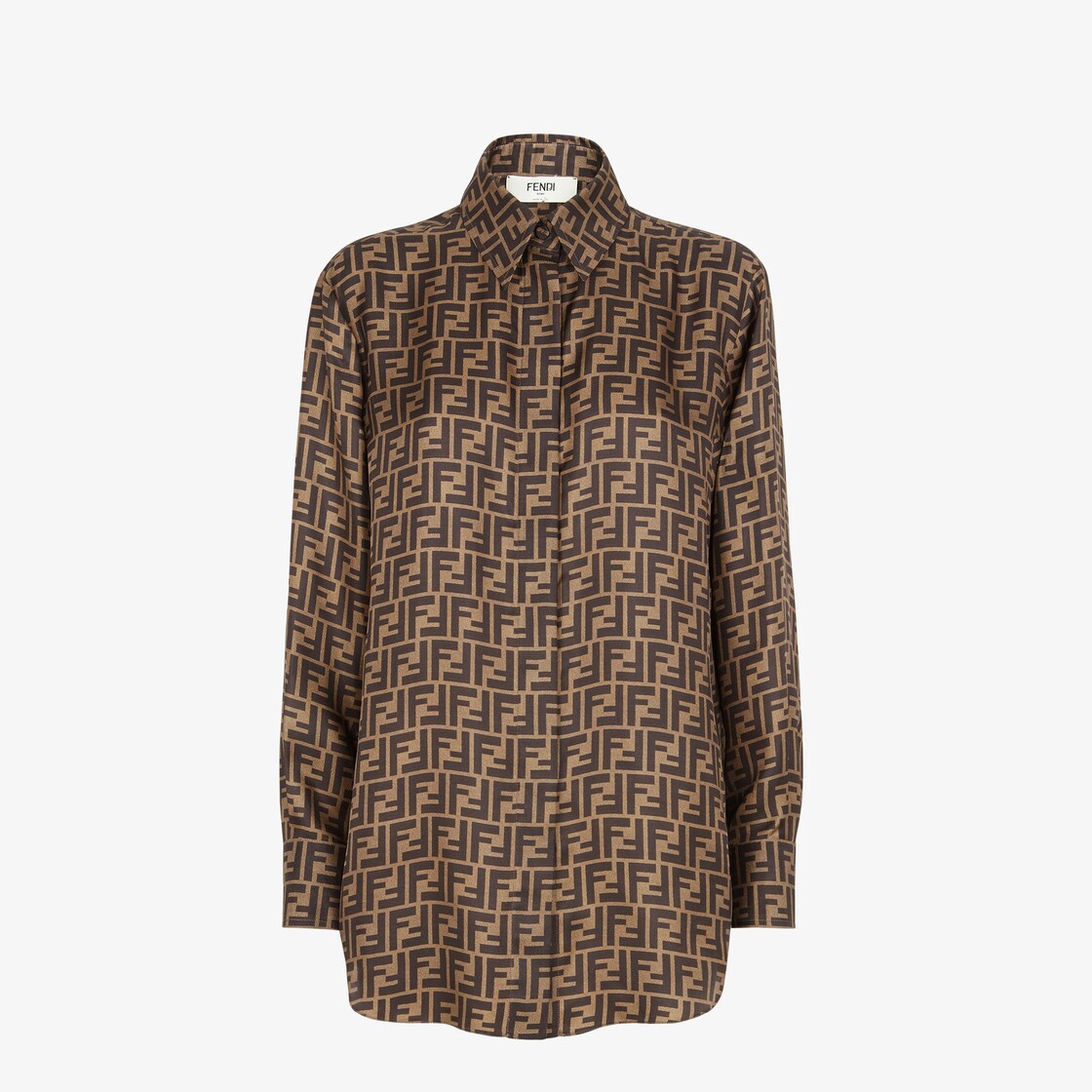 Shirt Silk Brown Fendi