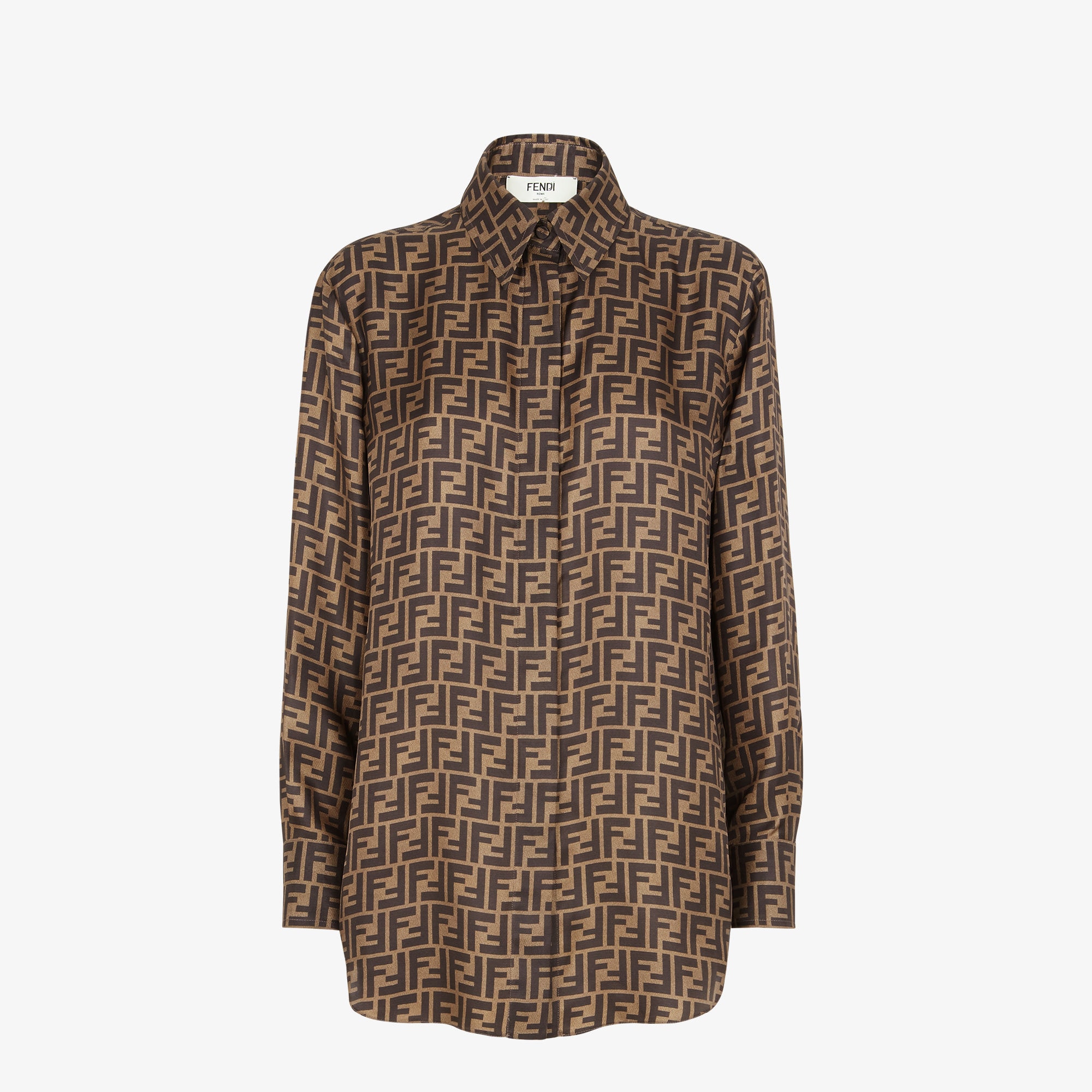 シャツ シルク ブラウン | Fendi シャツ シルク ブラウン | Fendi