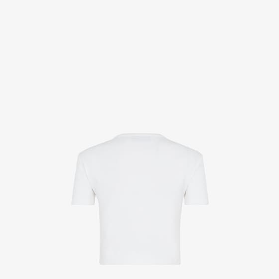 Fendi Cropped slim-fitting top with crew neck and short sleeves | Thumbnail 2