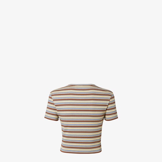 Fendi Cropped slim-fitting top with crew neck and short sleeves | Thumbnail 2