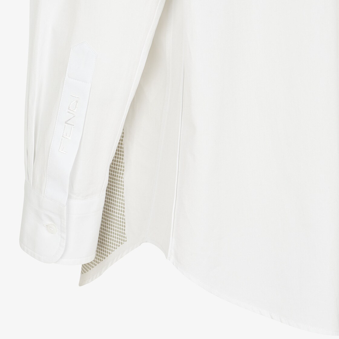 Shirt White poplin shirt with print White - Image 3/4