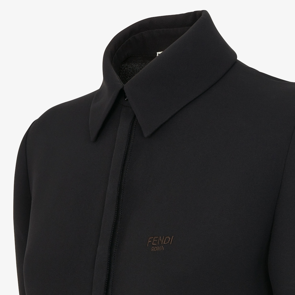 Polo shirt Black silk cady jersey Black - Image 3/3