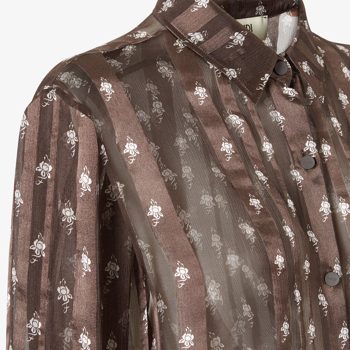 Shirt Brown chiffon shirt Brown - Image 3/4