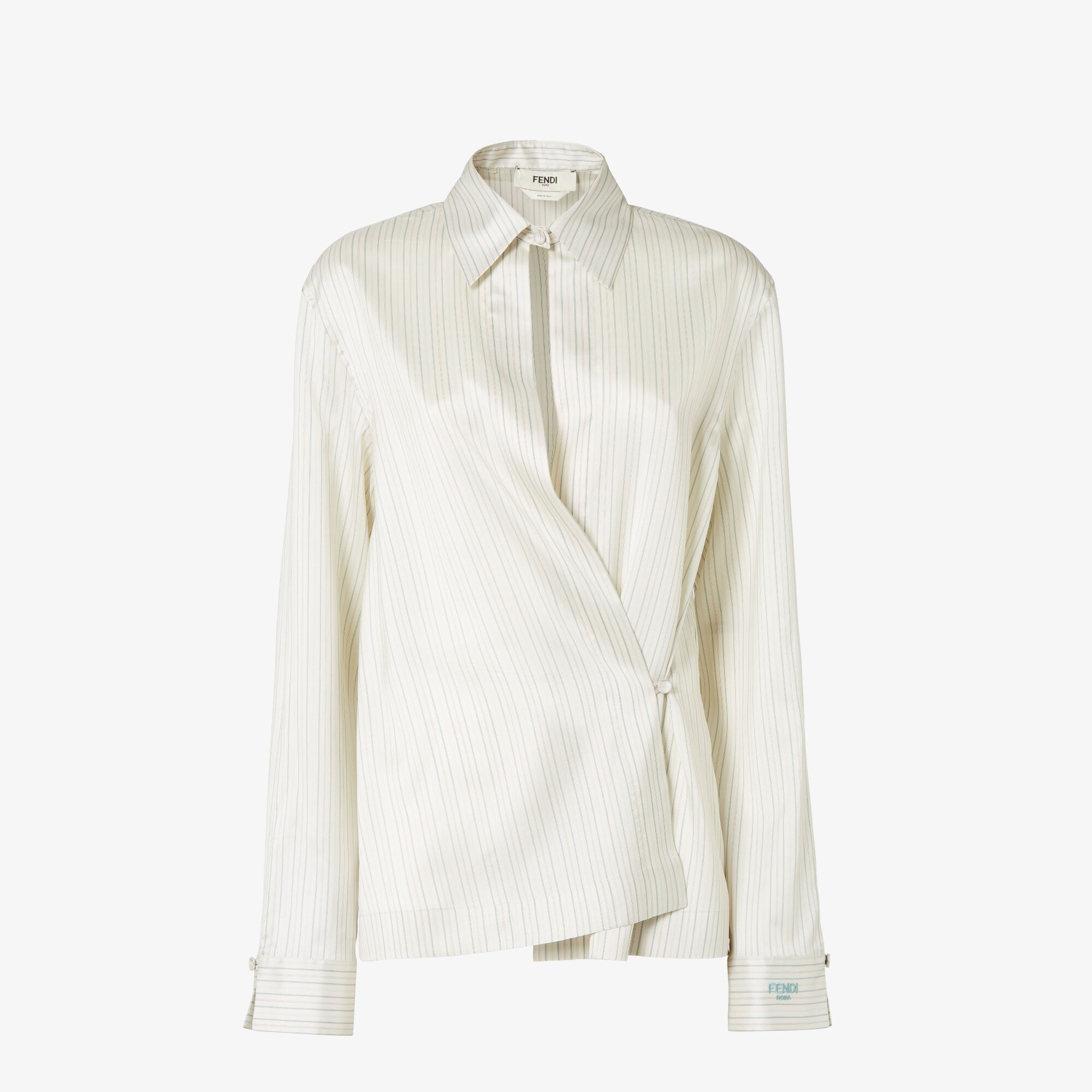 Tシャツ・カットソー FENDI SS25 SILK NET SHIRT (FS8240 AUP5F1RXA) Shirt Silk Brown | Fendi