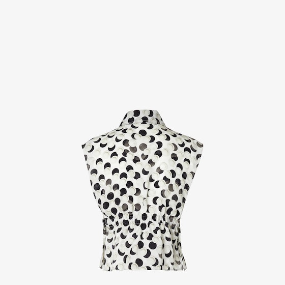 Fendi Sleeveless crop top with shirt collar and side slits | Thumbnail 2