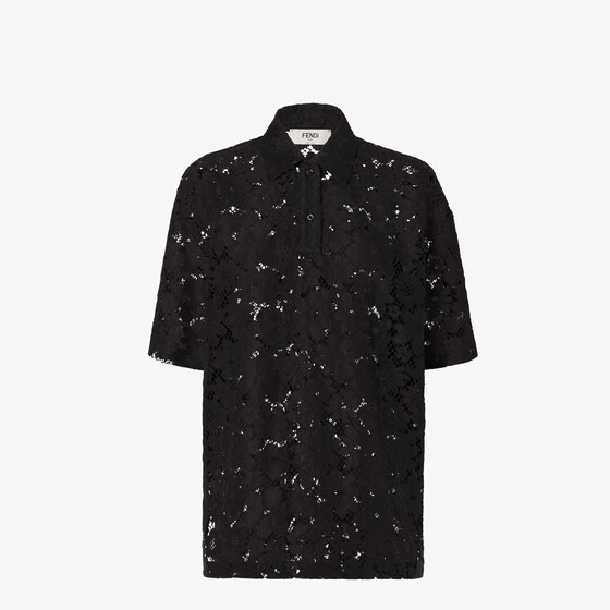 Fendi Polo Shirt In Black