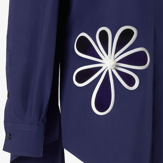 Fendi Long-sleeved shirt with rounded side slits | Thumbnail 3