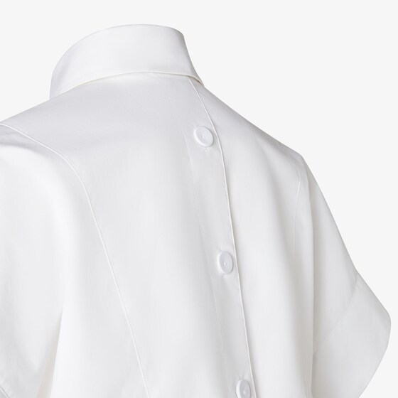 Fendi Cropped shirt with short cocoon sleeves and left-side patch | Thumbnail 3
