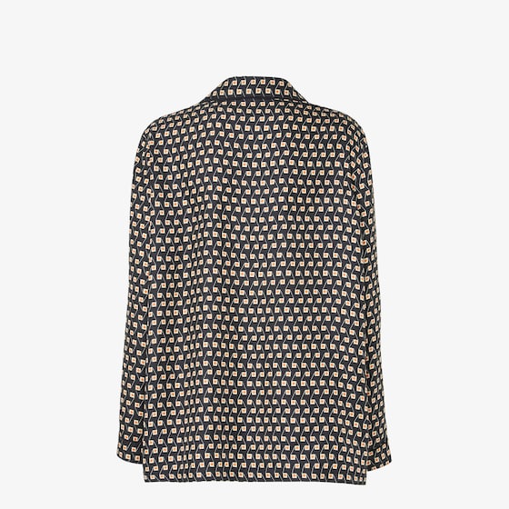 Fendi Flowing pyjama shirt made of silk georgette with | Thumbnail 2