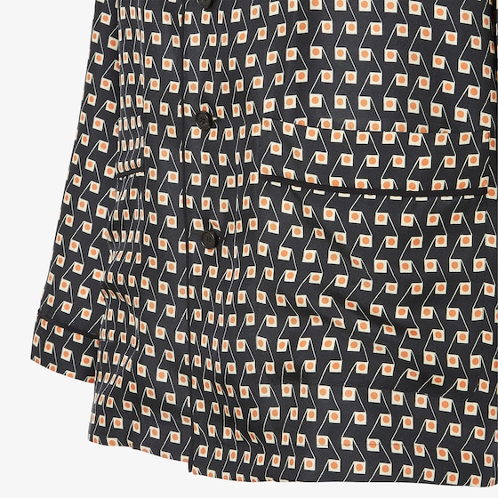 Fendi Flowing pyjama shirt made of silk georgette with | Thumbnail 3