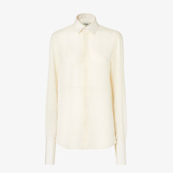 Fendi Regular-fit shirt featuring an all-over jacquard weave