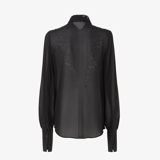 Fendi The lightweight georgette of this slim-fit shirt is | Thumbnail 2