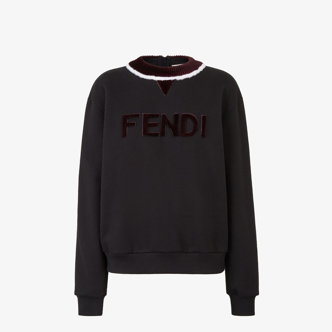 Sweatshirt Black jersey and mink sweatshirt Fendi