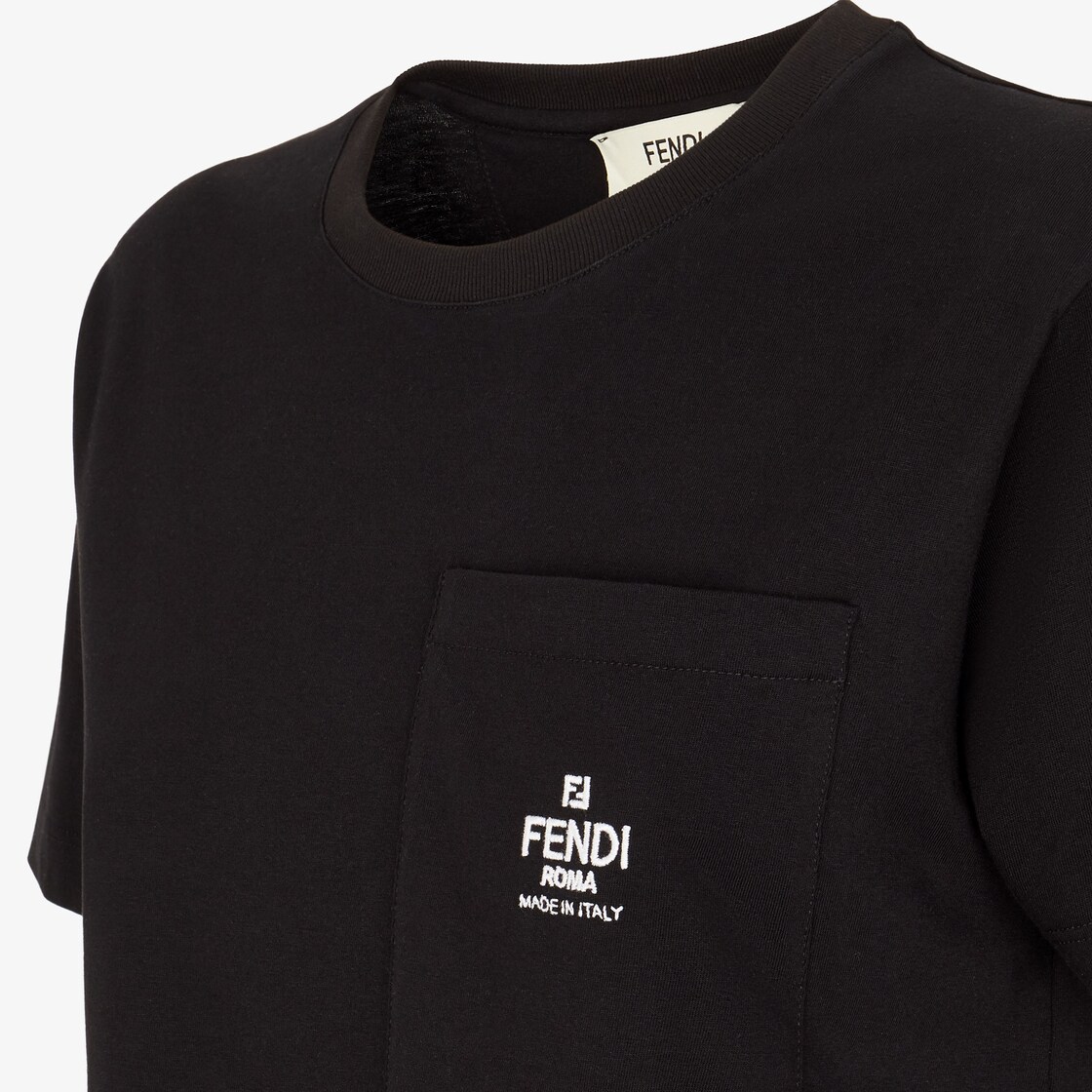 Fendi Knitted t shirt with logo pattern  Women tshirt outfit, Fendi top,  Fendi shirt women