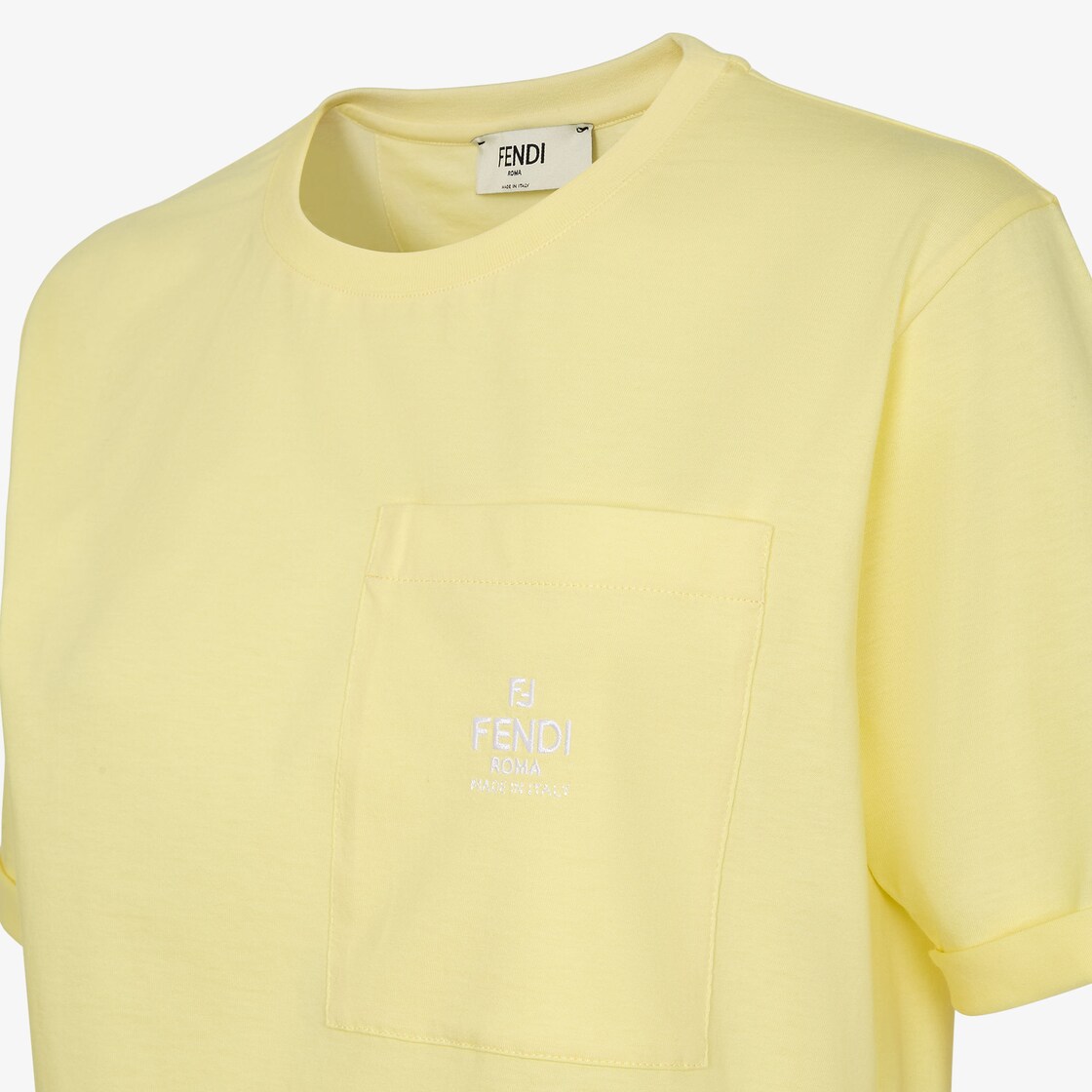 Yellow fendi cheap t shirt