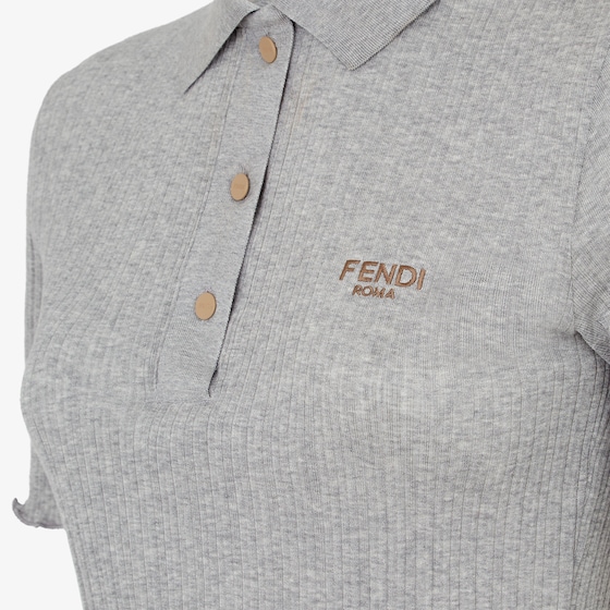 Fendi Short-sleeved cropped polo shirt | Thumbnail 3