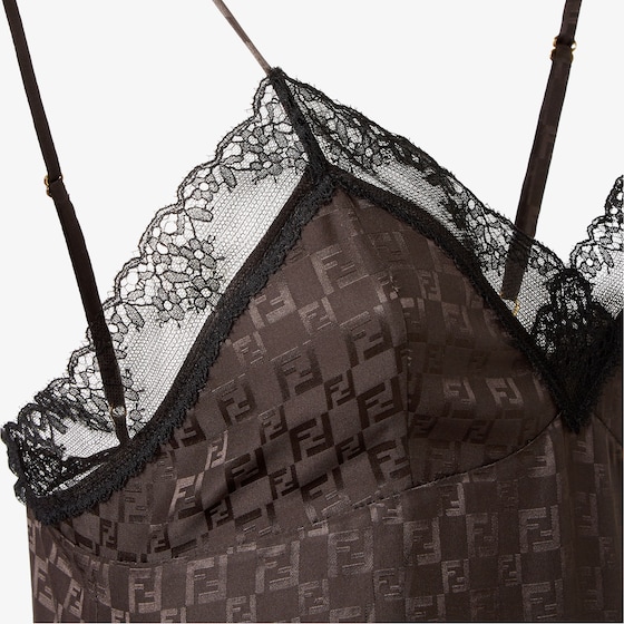Fendi Sleeveless top with sweetheart neckline and thin shoulder | Thumbnail 3