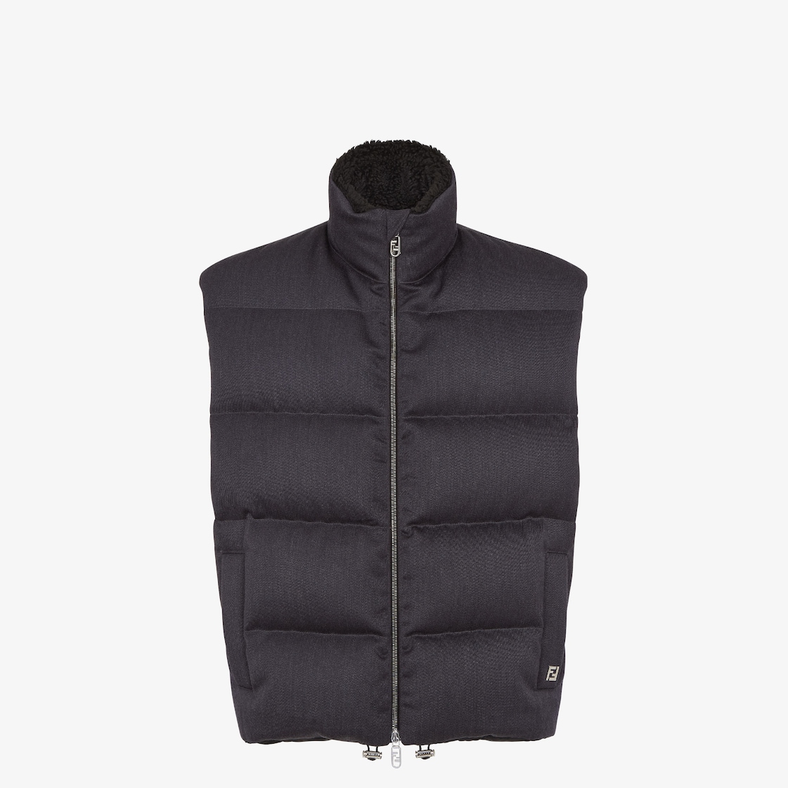 Vest Black wool twill gilet Black - Image 1/4