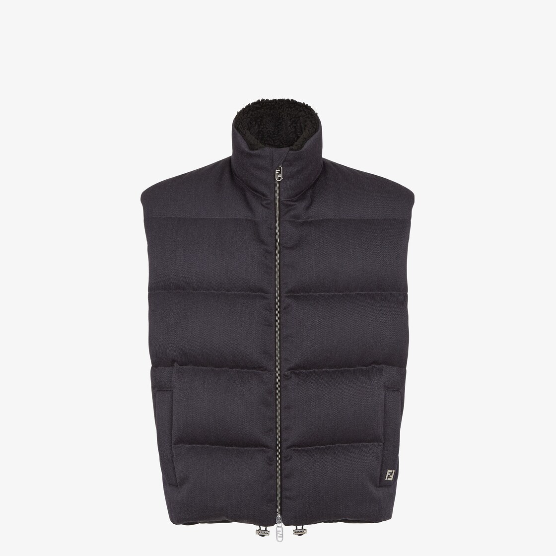 Vest Black wool twill gilet Black - Image 1/4