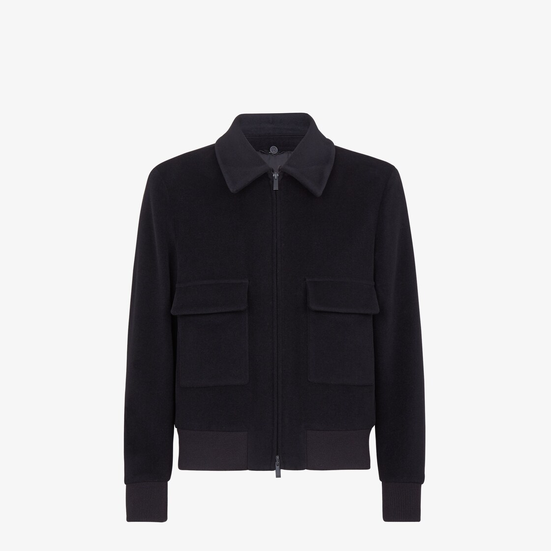 Black zip up discount jacket with collar