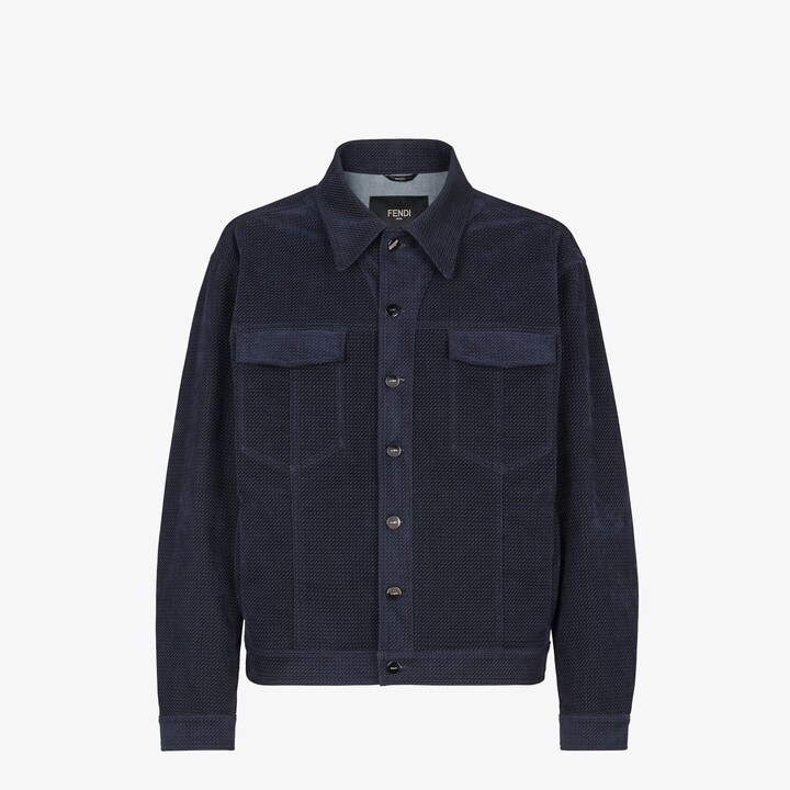 夹克-蓝色牛仔夹克-男士外套-fendi芬迪中国官网
